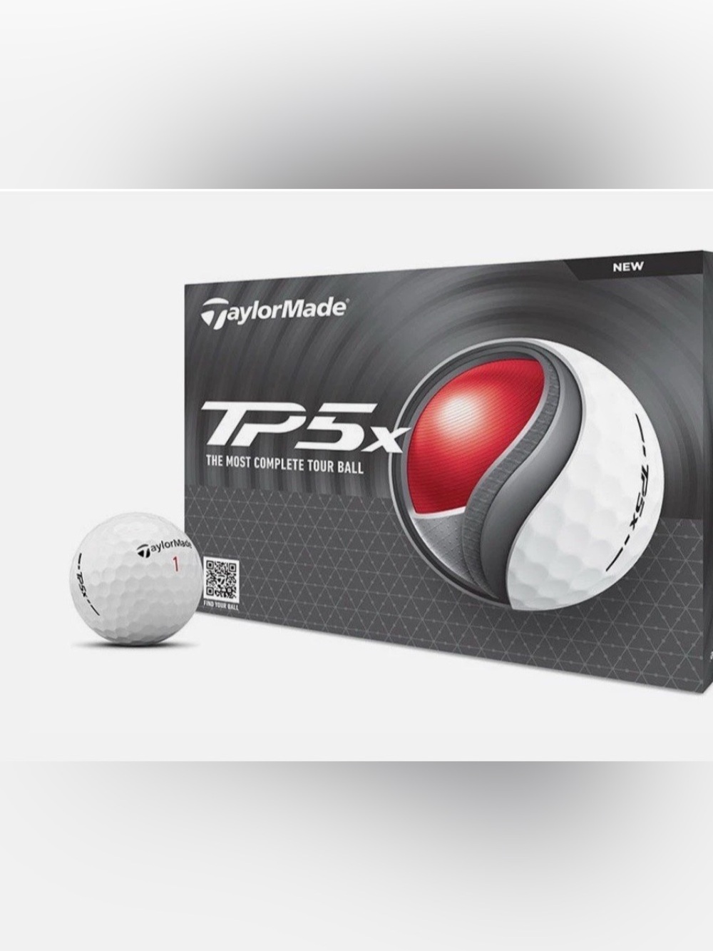 TaylorMade TP5x Golf Balls - White with Red Accent